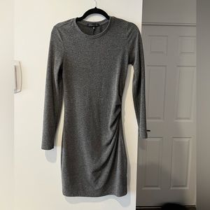 Dynamite Side Ruched Casual Sweater Dress